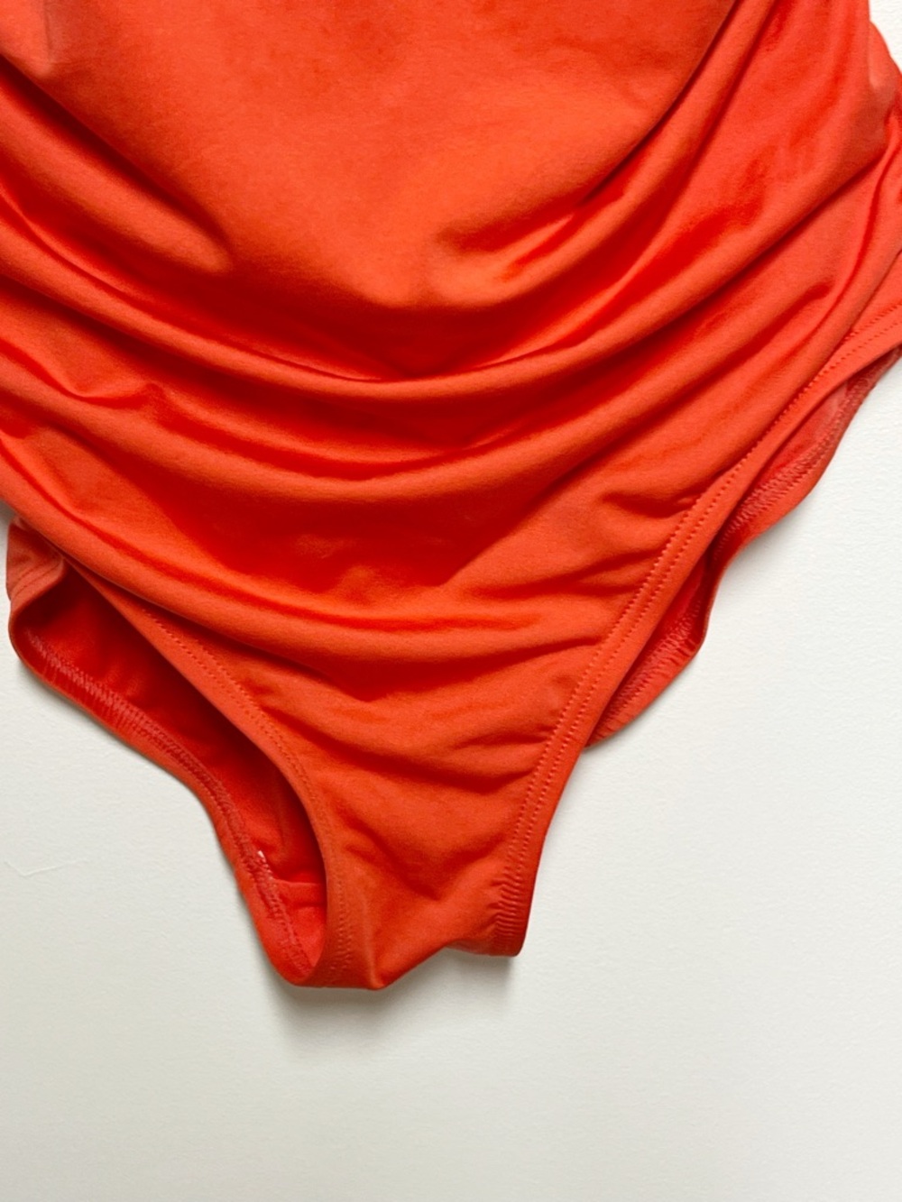 New MICHAEL KORS Coral Swimsuit Adjustable Straps Gold Front Detail Sz 12 - Picture 3 of 4